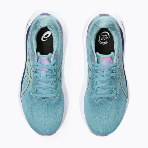 ASICS Gel-Kayano 30 moteriški bėgimo bateliai gris blue/lime green