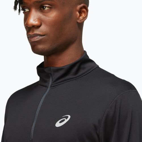 Vyriška ASICS Core 1/2 Zip performance juoda bėgimo striukė su ilgomis rankovėmis