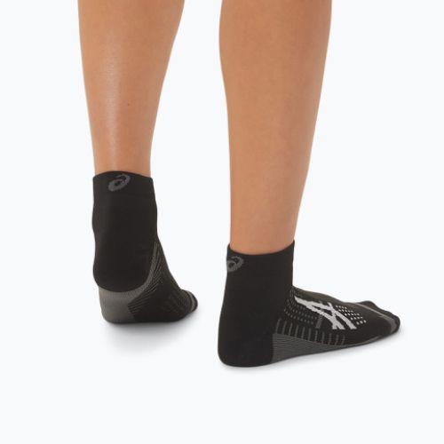 ASICS Icon Run Quarter našumo bėgimo kojinės juoda/karjerinė pilka