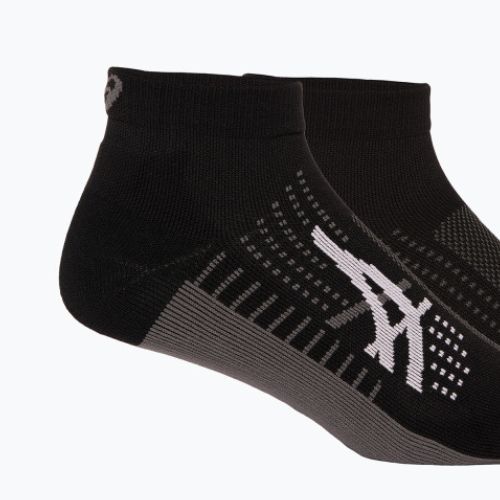 ASICS Icon Run Quarter našumo bėgimo kojinės juoda/karjerinė pilka