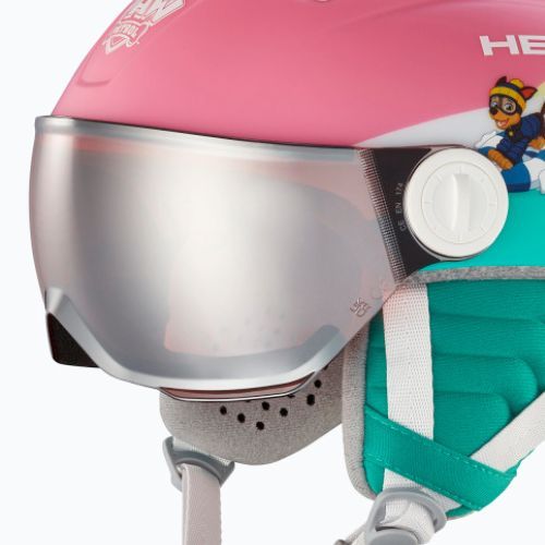 Vaikiškas slidinėjimo šalmas HEAD Maja Visor Paw rožinis