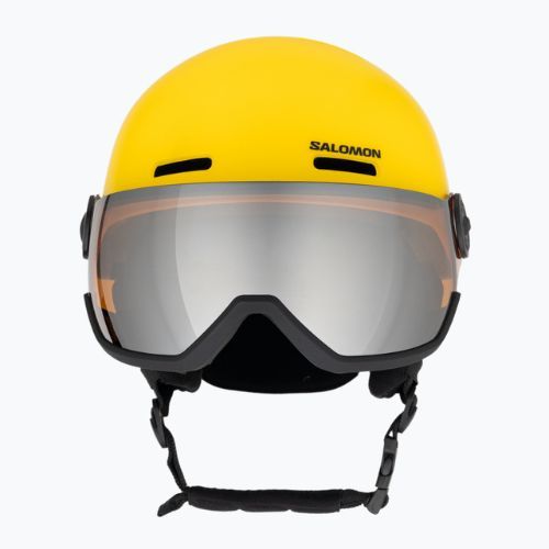 Vaikiškas slidinėjimo šalmas Salomon Orka Visor vibrant yellow