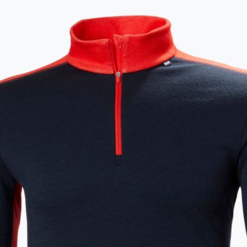 Vyriški termoaktyvūs marškinėliai Helly Hansen Lifa Merino Midweight 1/2 Zip navy