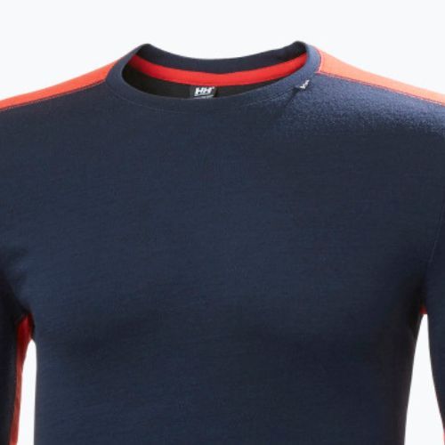 Vyriški termoaktyvūs marškinėliai Helly Hansen Lifa Merino Midweight Crew navy/598