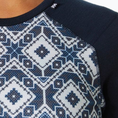 Moteriškas šiltas džemperis Helly Hansen Lifa Merino Midweight Gra Crew navy star pixel