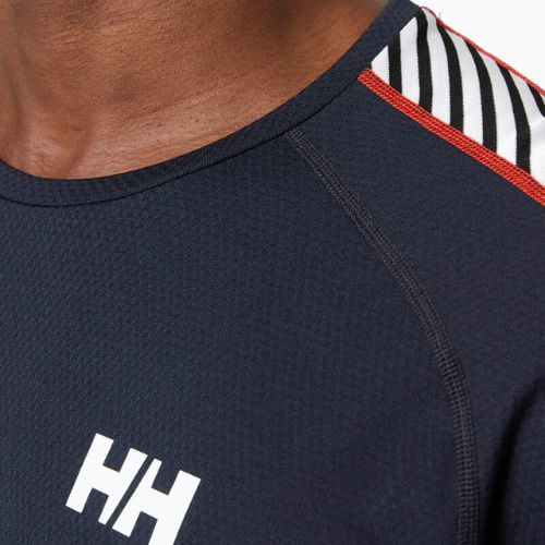 Vyriški "Helly Hansen Lifa Active Stripe Crew" terminiai megztiniai tamsiai mėlynos spalvos