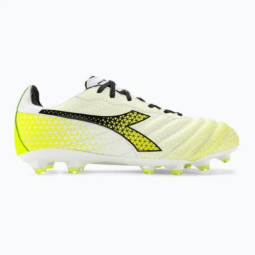 Vyriški futbolo bateliai Diadora Brasil Elite GR LT LP12 white/black/fluo yellow