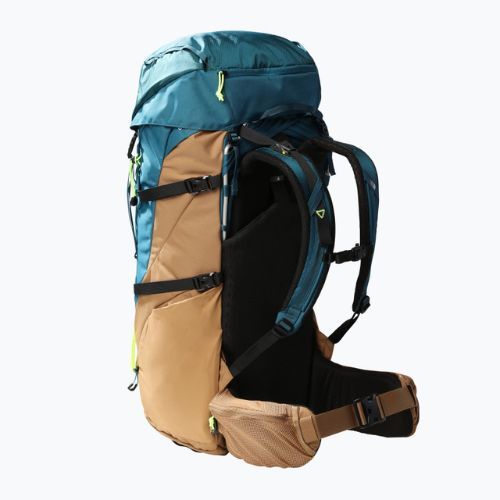 The North Face Terra 65 l blue coral/utility brown/led yellow turistinė kuprinė