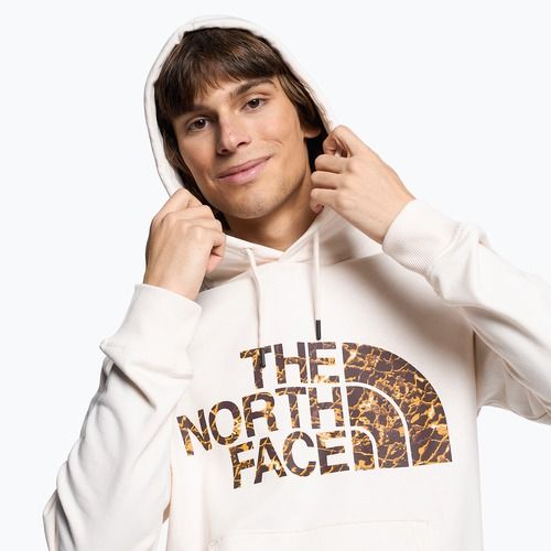 Vyriška The North Face Standard Hoodie gardenia balta/anglies ruda vandens iškraipymo spauda