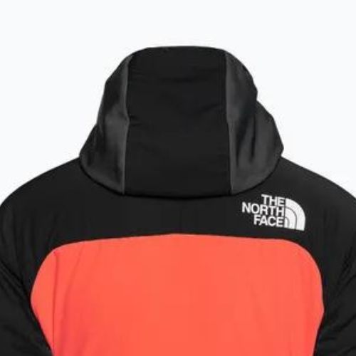 Moteriška pūkinė striukė The North Face Dawn Turn Hybrid Ventrix Hoodie radiant orange/black/asphalt grey