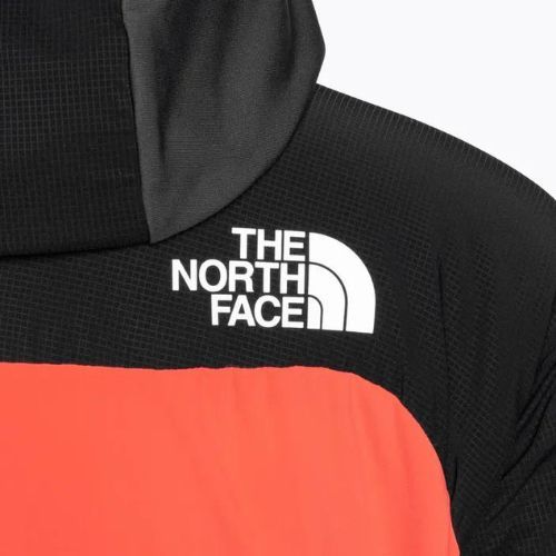 Moteriška pūkinė striukė The North Face Dawn Turn Hybrid Ventrix Hoodie radiant orange/black/asphalt grey