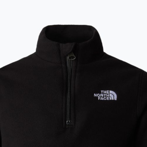 Vaikiškas vilnonis džemperis The North Face Glacier Fleece 1/4 Zip black