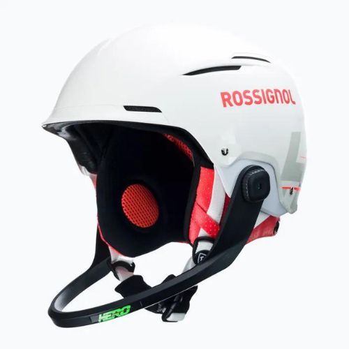 Slidinėjimo šalmas Rossignol Hero Slalom Impacts + Chinguard white