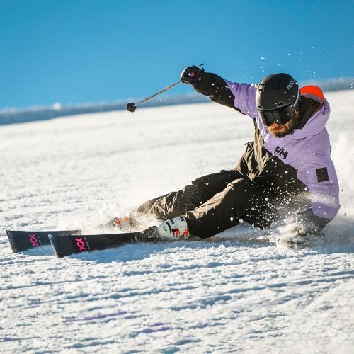 Völkl Deacon 72 Master + XCOMP 16 GW tamsiai mėlynos/rožinės spalvos kalnų slidės