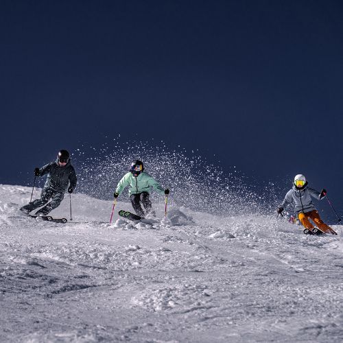 Völkl Deacon 72 Master + XCOMP 16 GW tamsiai mėlynos/rožinės spalvos kalnų slidės