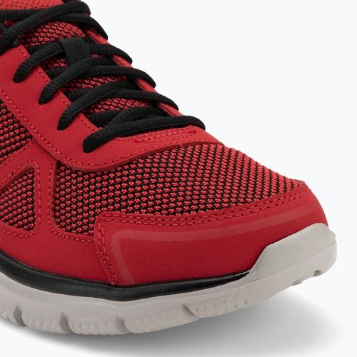 SKECHERS Track Bucolo raudoni/juodi vyriški treniruočių bateliai
