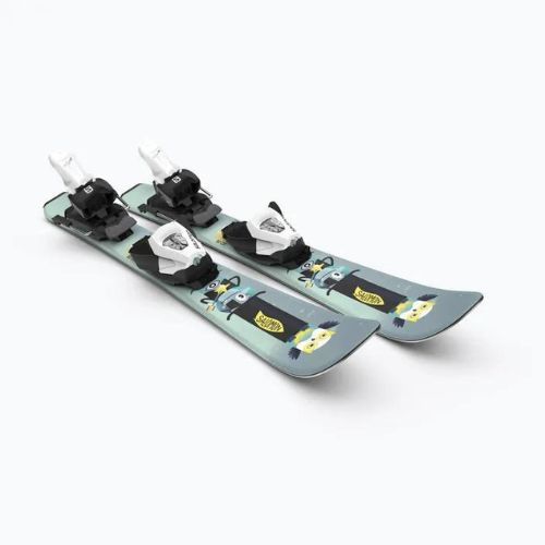 Vaikiškos kalnų slidės Salomon T1 Jr XS + C5 aquatic/safety yellow