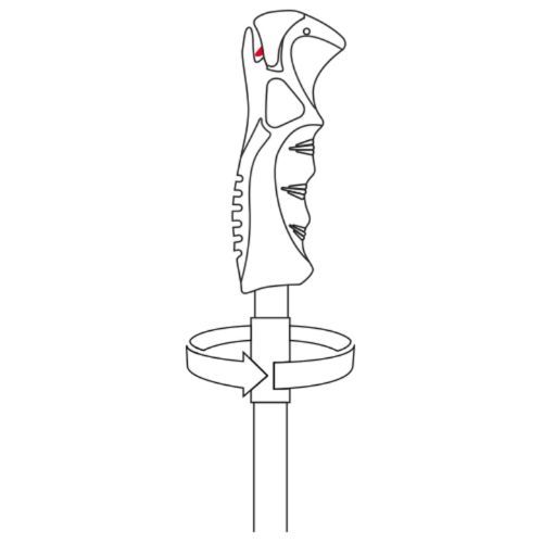 LEKI Hot Shot S juodos/sidabrinės slidinėjimo lazdos