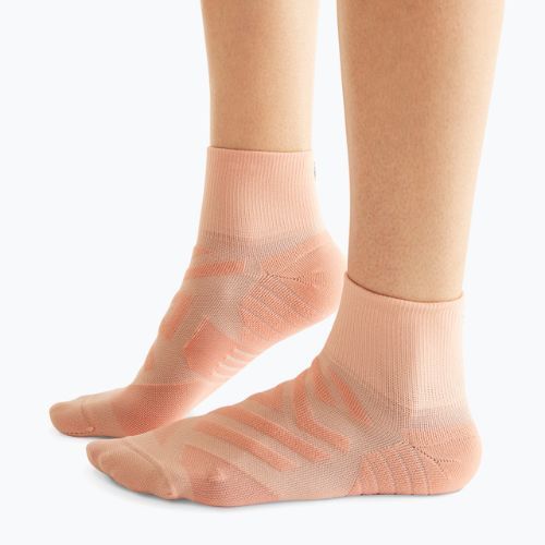 Moteriškos bėgimo kojinės On Performance Mid rose/flamingo