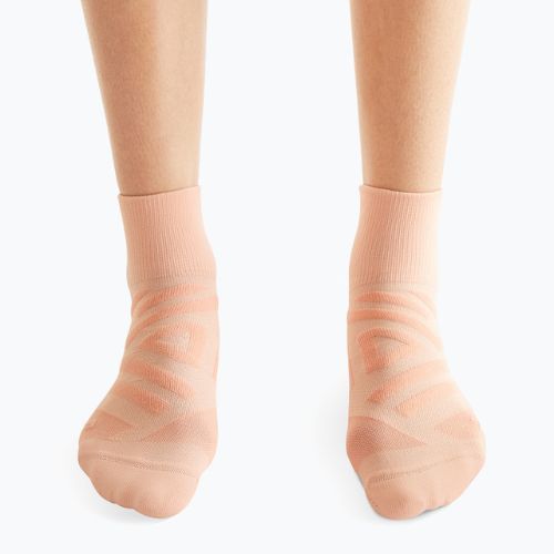 Moteriškos bėgimo kojinės On Performance Mid rose/flamingo