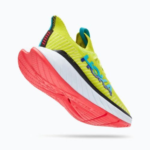 Moteriški bėgimo bateliai HOKA Carbon X 3 evening primrose/scuba blue