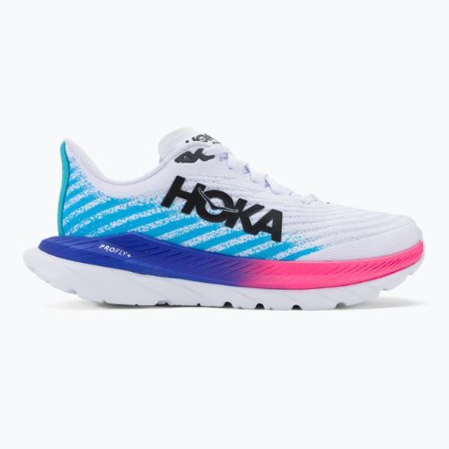 Vyriški bėgimo bateliai HOKA Mach 5 white/scuba blue