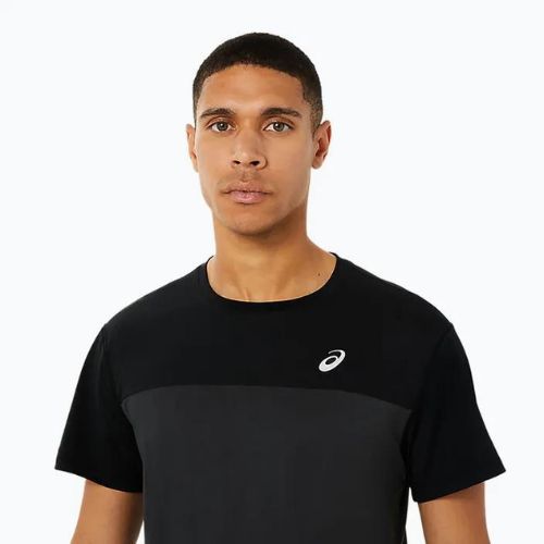 Vyriški bėgimo marškinėliai ASICS Race Top performance black/graphite grey