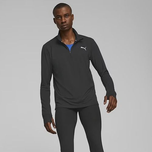 Vyriški bėgimo marškinėliai PUMA Run Favorite 1/4 Zip, juodos spalvos