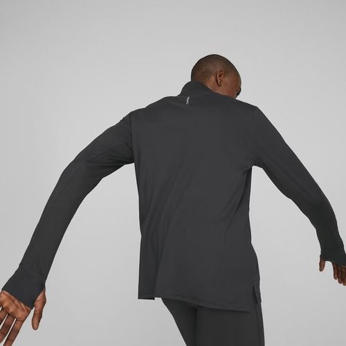 Vyriški bėgimo marškinėliai PUMA Run Favorite 1/4 Zip, juodos spalvos