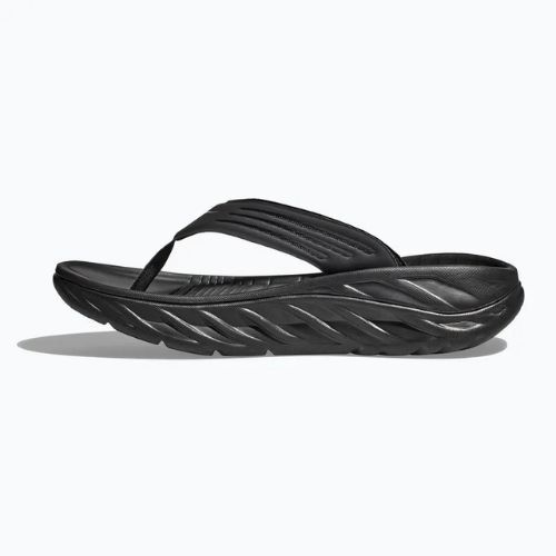 Vyriškos šlepetės per pirštą HOKA ORA Recovery Flip black/dark gull gray