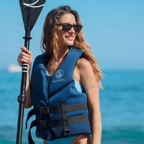 Moteriška apsauginė liemenė AQUASTIC AQS-LVW tamsiai mėlyna