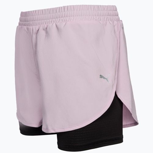 Moteriški bėgimo šortai PUMA Run Favorite Woven 2In1 3" puma black/grape mist