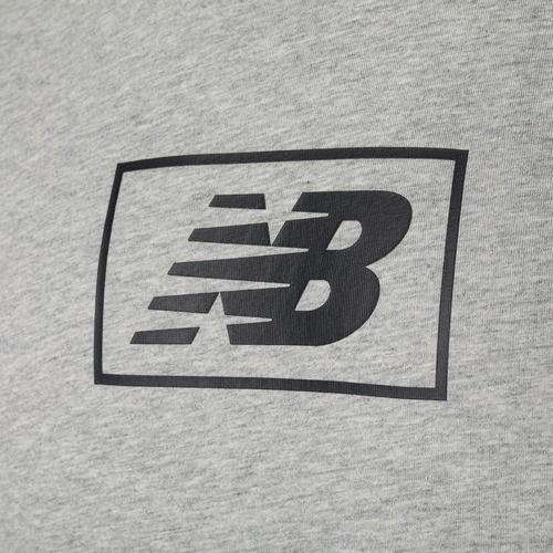 Vyriški New Balance Essentials Logo sportiniai pilki marškinėliai