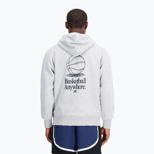 Vyriškas džemperis New Balance Hoops Fleece Hoodie athletic grey