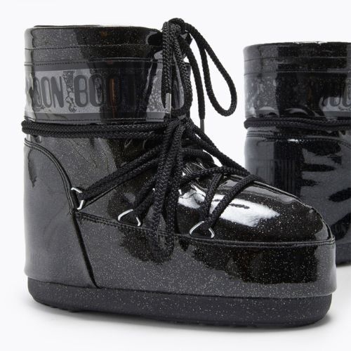 Moteriški sniego batai Moon Boot Icon Low Glitter black