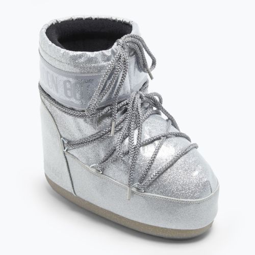 Moteriški sniego batai Moon Boot Icon Low Glitter silver