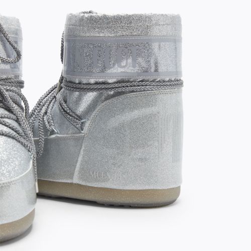 Moteriški sniego batai Moon Boot Icon Low Glitter silver