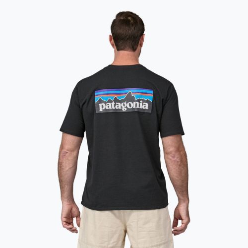 Vyriški žygio marškinėliai Patagonia P-6 Logo Responsibili-Tee black