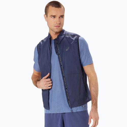 ASICS vyriška striukė be rankovių Metarun Packable Gilet thunder blue