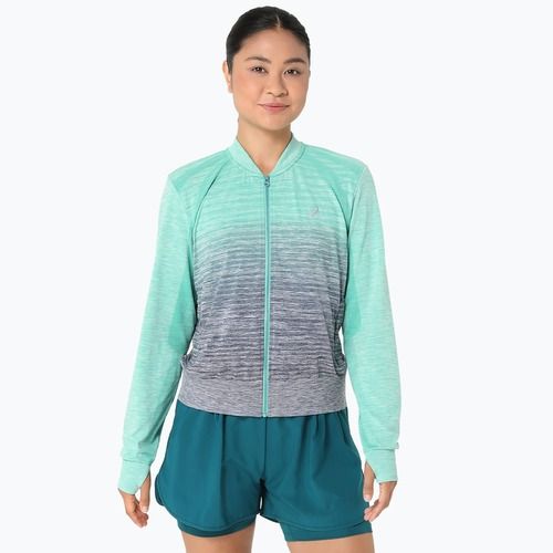 Moteriška bėgimo striukė ASICS Nagino Run Seamless aurora green/blue expanse