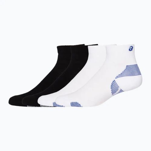 Bėgimo kojinės ASICS Cushion Run Quarter 2 poros performance black/brilliant white