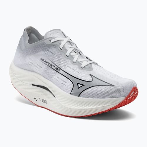 Vyriški bėgimo bateliai Mizuno Wave Rebellion Pro 2 white/harbor mist/cayenne