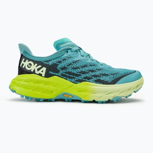 Moteriški bėgimo bateliai HOKA Speedgoat 5 coastal shade/green glow