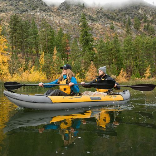 Pripučiama baidarė 2 asmenims Advanced Elements Island Voyager yellow/grey