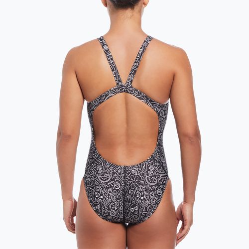 Moteriškas vientisas plaukimo kostiumas Nike Hydrastrong Solid Fastback black