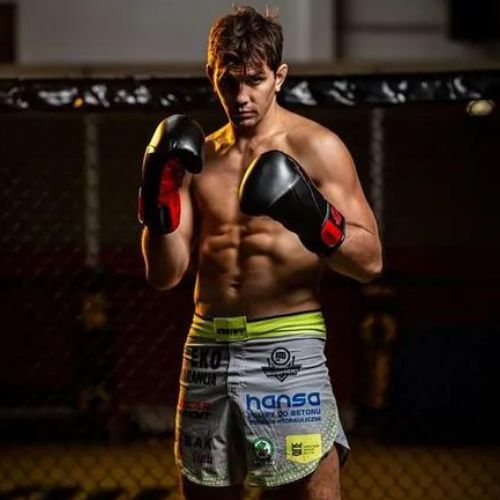 Bokso pirštinės DBX BUSHIDO "Hammer - Red" Muay Thai juodos/raudonos