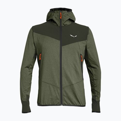 Vyriškas žygio džemperis Salewa Agner Hybrid PL/DST FZ dark olive melange