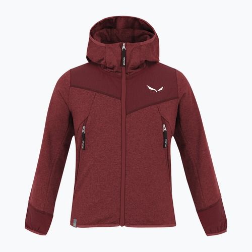 Vaikiškas žygio džemperis Salewa Agner Melange PL FZ Hoody syrah