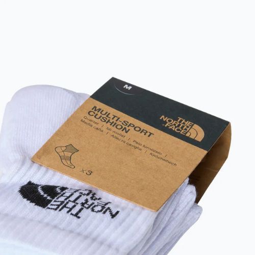 Žygio kojinės The North Face Multi Sport Cush Quarter Sock 3 poros white