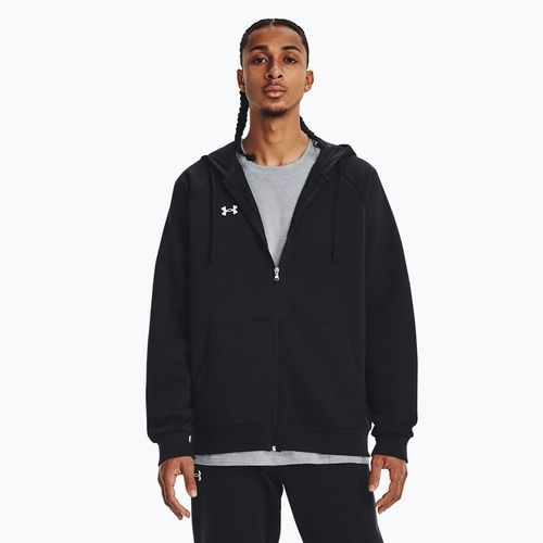 Vyriška Under Armour Rival Fleece FZ striukė su gobtuvu black/white